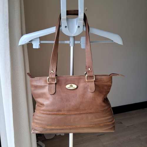 Rowallan leather handbag tan - leather,