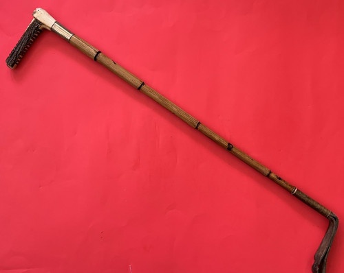 Antique horn handle - handle, silver