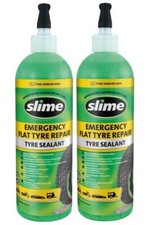 2x Slime 16oz Tyre Sealant Liquid Repairs Punctures Up to 6mm for Cycles