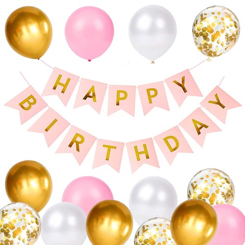 Happy birthday macaron pink - happy,