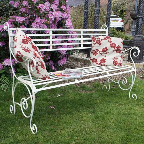 Antique white wrought iron - white,
