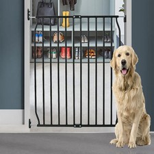 Bettacare Dog Gate, Eco Screw Fit Tall Gate White Black Grey Range 70cm - 140cm