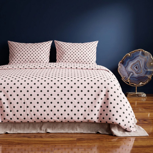Black polka dot - polka, pink