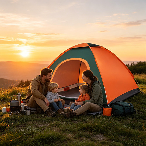 Beach tent 4 - tent, man