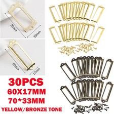 30Pcs Metal Label Holders File Name Card Tag Holder Frame For Library Drawer NEW