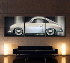 Porsche 356 canvas picture wall art sports car speedster classic car vintage 911