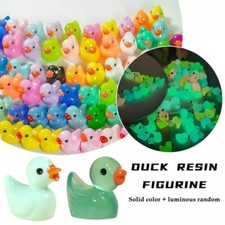 50-100PCS Mini Tiny Resin Duck Little Miniature Plastic Small Ducks Bulk Glow in