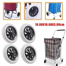4x Shopping Trolley Replacement Spare Wheels Cart Caster 6.3" Dia Rubber Foaming