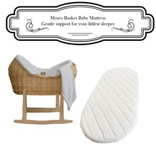 Quilted Moses Mattress to fit The Venicci Carrycot Pram Breathable 75 x 33 cm