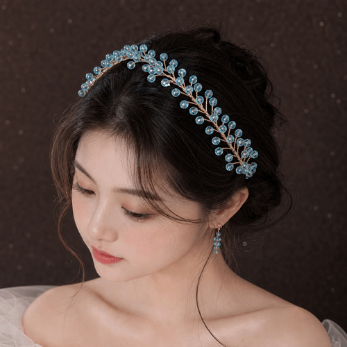 Crystal beaded hairband - beaded,