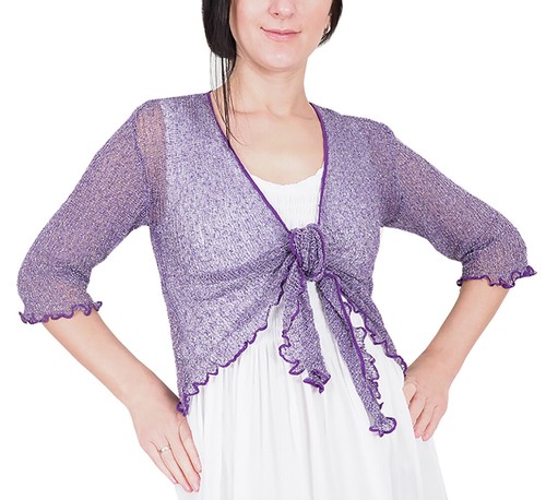Ladies bolero crochet glitter - bolero,