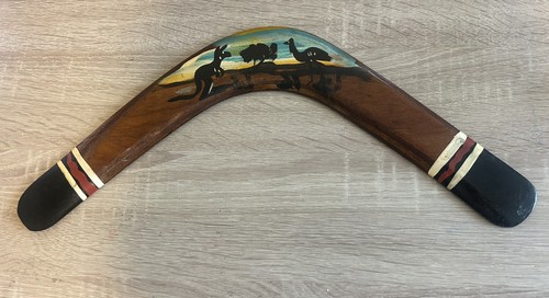 Vintage wooden boomerang - vintage,