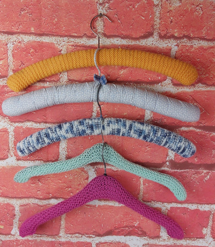 Vintage coat hangers knitted - coat,