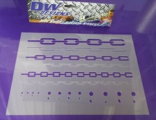 Chains and rivets mylar airbrush stencil.