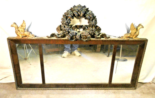 Antique classical overmantle - classical,