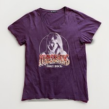 Hysteric Glamour Hys Girl Graphic Print Purple T-Shirt with Sequins One Size Y2K