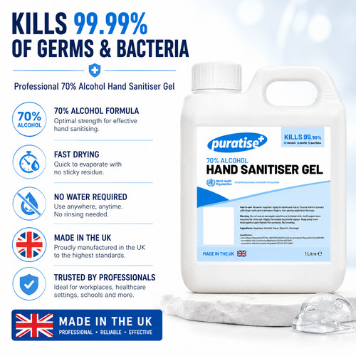 Hand sanitiser gel - hand, 70%