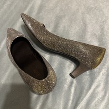 Gabor Gold Glitter Party Shoes Size 5