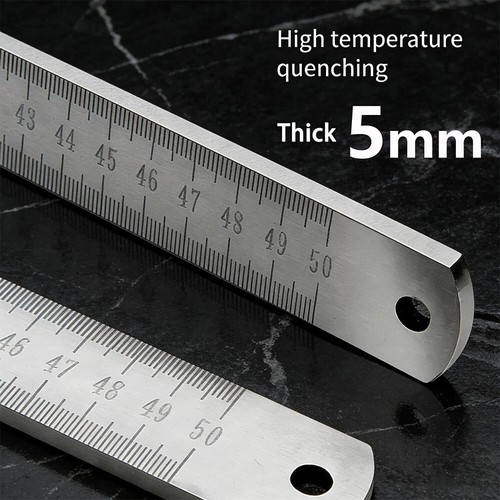 Stainless steel ruler - steel, 5mm