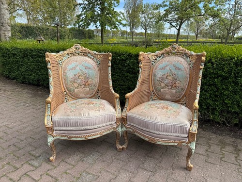 Chairs french louis - chairs, pastel