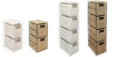 2/4 Drawer Seagrass/White