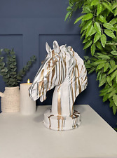 Large Horse Head Bust Drip Art