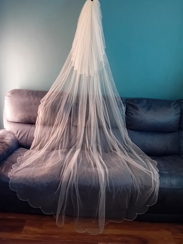 Ivory wedding veil tier - ivory,