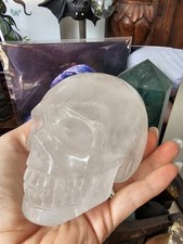 X Large A grade Clear Quartz Crystal Skull 691g 9.3cm