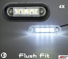 4x Flush Fit Led White Clear