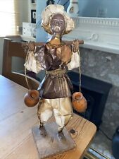 Mexican Paper Mache Figure Man Carrying His Water Pots.