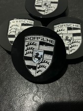 76mm Porsche Wheel Center Hub Cap 911 Cayenne Panamera Cayman Black W White