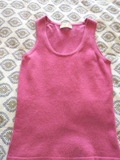 Cashmere Pringle Dusky Pink Vest Tank Top Jumper Size M.