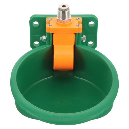Green plastic cow water - cow, bowl