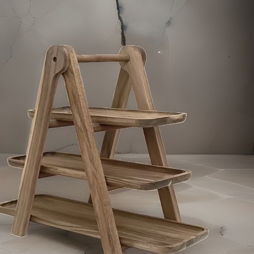 Wooden tier serving stand - tier, |