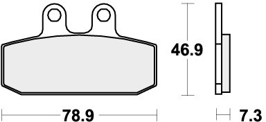 Sbs brake pads front - pads, for
