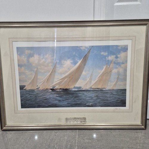 Antique racing sails painting - sails,