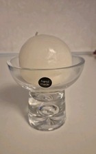M&S Hand Made Stem Ball Candle Holder. With Controlled Bubble. With Ball Candle.