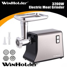 Heavy Duty Electric 3200W Meat Grinder Mincer Sausage Maker Machine 4 Blade Kit