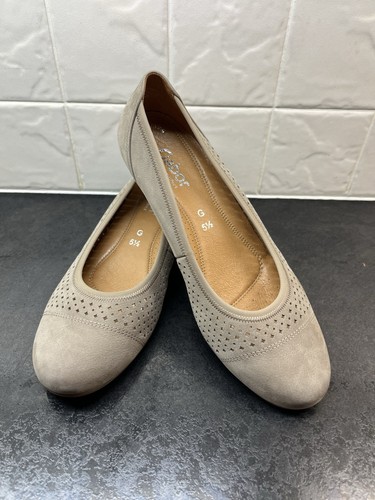 Gabor ruffle beige suede - gabor,