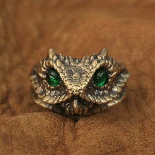 Brass green eyes adder - green,