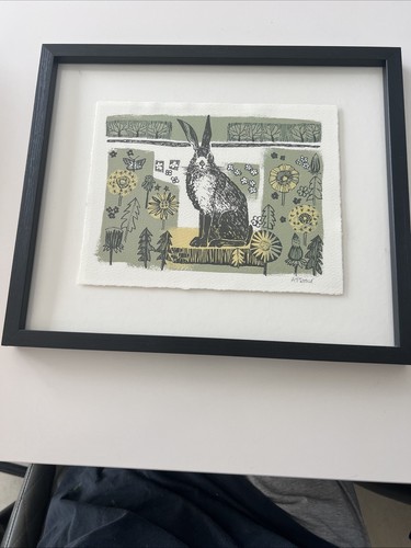 Spring hare signed print - signed, by