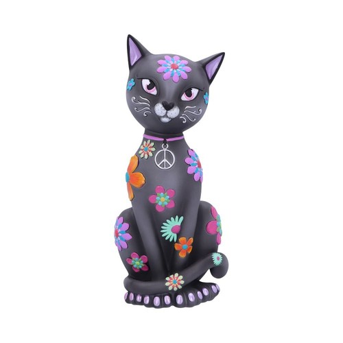 Hippy kitty black cat - kitty,