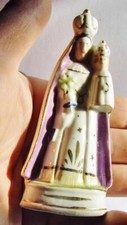 Vintage Porcelain Madonna Virgin Mary Infant Jesus Figure Holy Statue Gnaden 4in