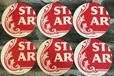 6 STELLA ARTOIS BEER MATS /