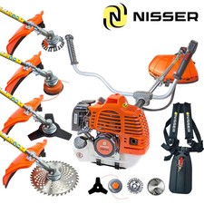 52cc Petrol Garden Brushcutter Strimmer Nisser 2 in 1 Heavy Duty