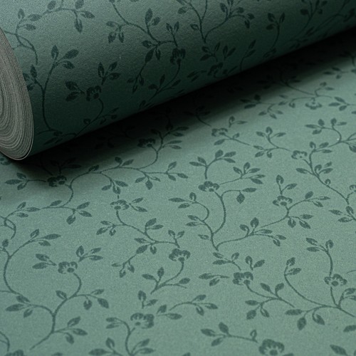Green floral wallpaper - floral,