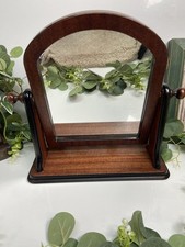 Mahogany Varnish Vintage Solid Wood Freestanding Mirror Dressing Table