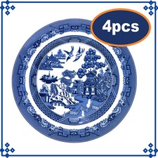 4-Set Blue Willow Dinner Plate 27cm Ceramic Antique Oriental Style Tableware
