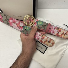 Gucci Pink Flower GG Leather