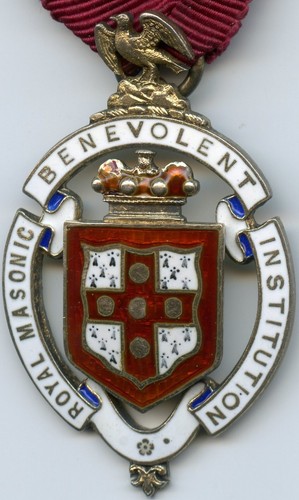 Silver gilt masonic jewel - silver,